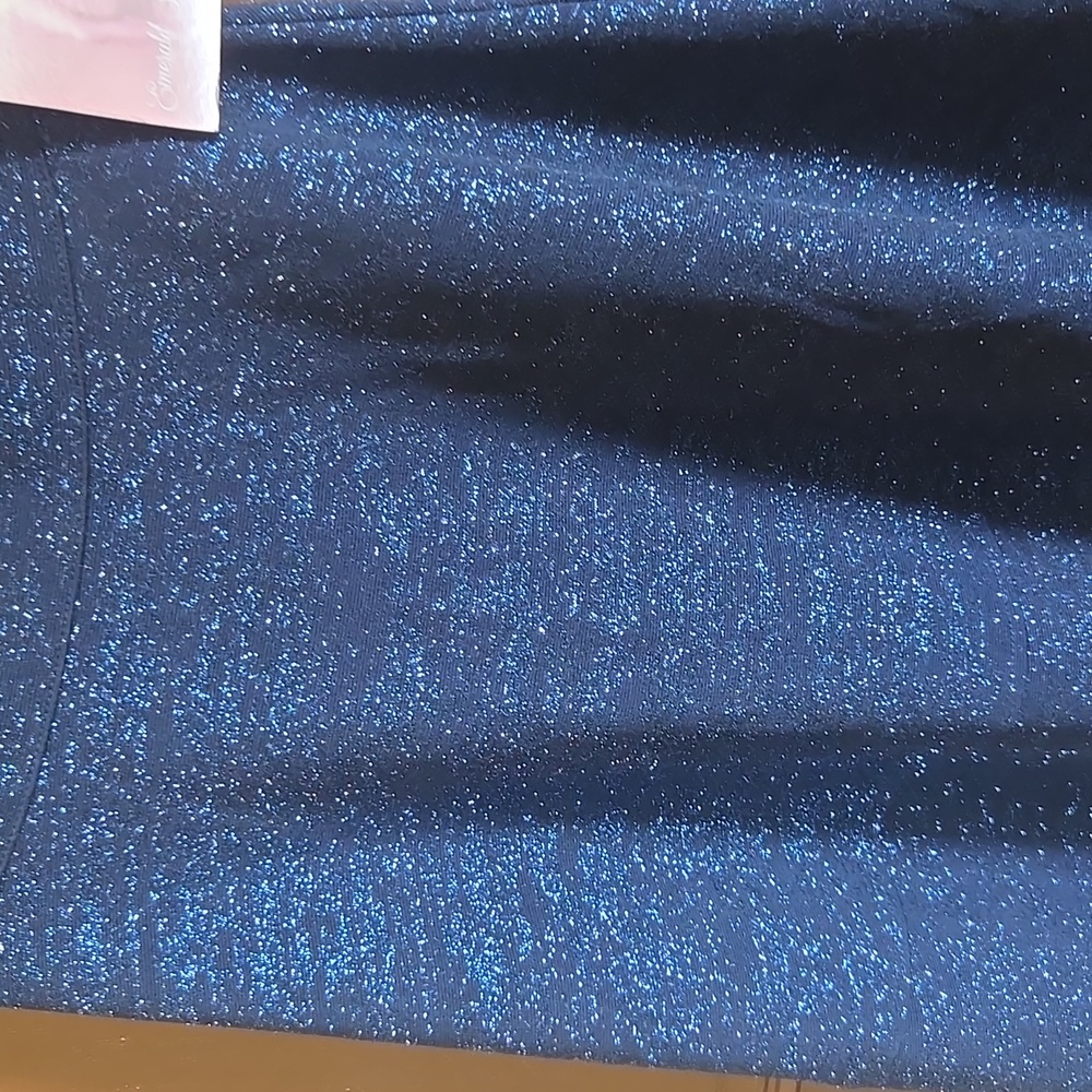 Emerald Sunday-Blue shimmery sleeveless fit n flare dress Sz S NWT - Picture 3 of 7